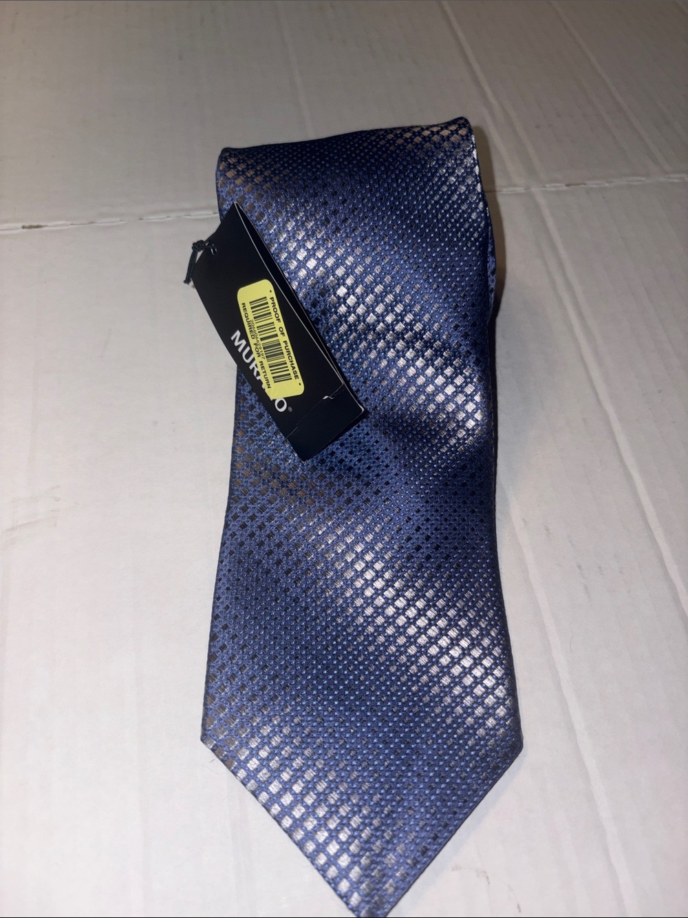 New with tag blue and silver 100% silk Murano neck tie